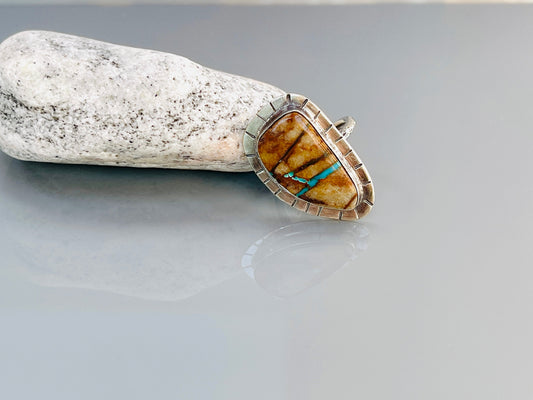 One of a Kind Royston Turquoise Ribbon Ring