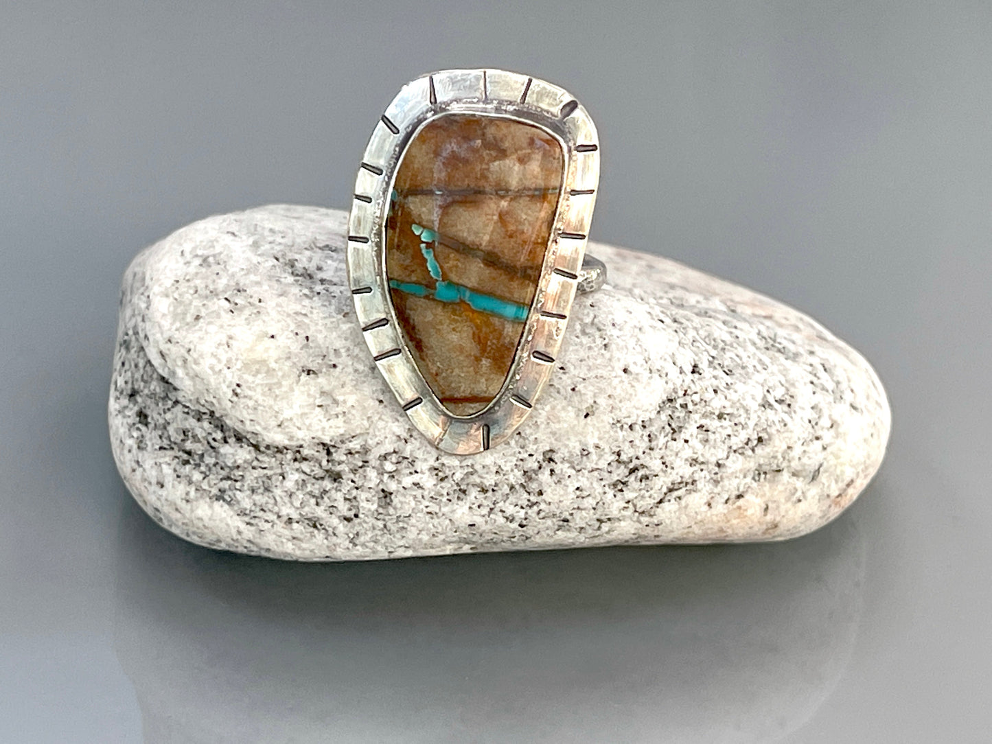 One of a Kind Royston Turquoise Ribbon Ring