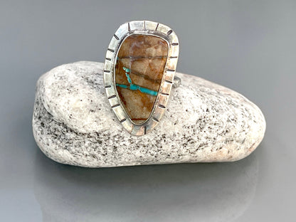 One of a Kind Royston Turquoise Ribbon Ring