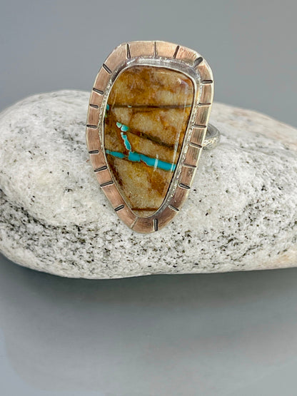 One of a Kind Royston Turquoise Ribbon Ring