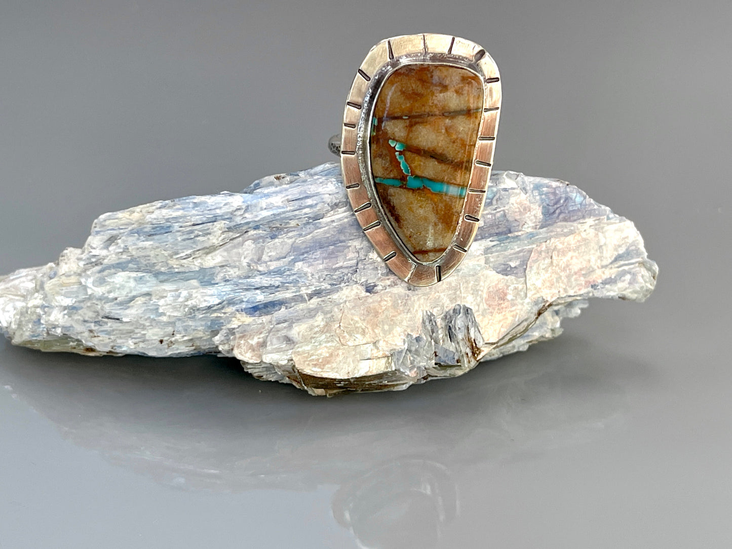 One of a Kind Royston Turquoise Ribbon Ring
