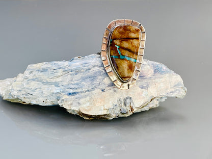 One of a Kind Royston Turquoise Ribbon Ring