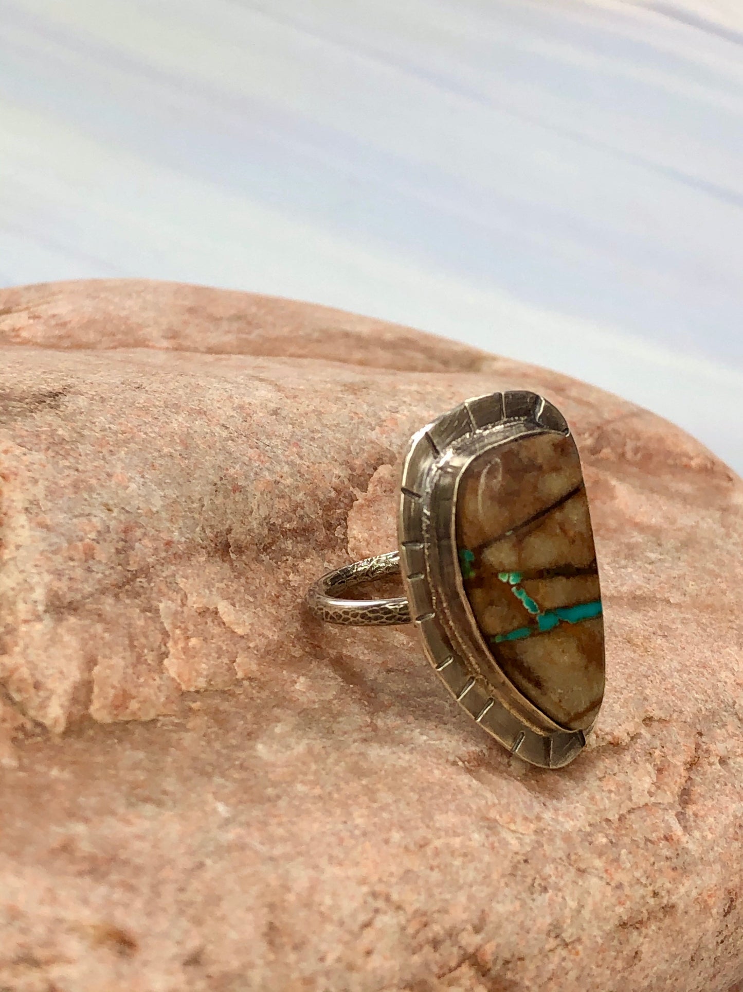 One of a Kind Royston Turquoise Ribbon Ring