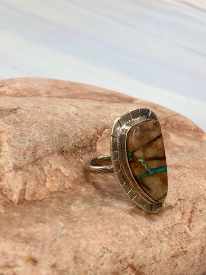 One of a Kind Royston Turquoise Ribbon Ring