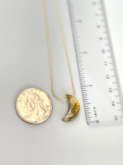 Labradorite Crescent Moon Necklace
