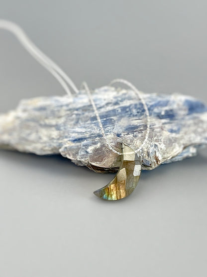 Labradorite Crescent Moon Necklace
