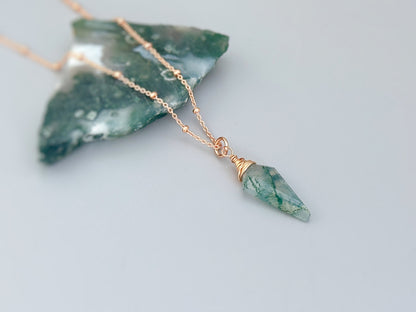 Boho  Sterling Silver & Gold Filled Solitaire Necklace
