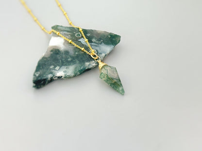 Boho  Sterling Silver & Gold Filled Solitaire Necklace
